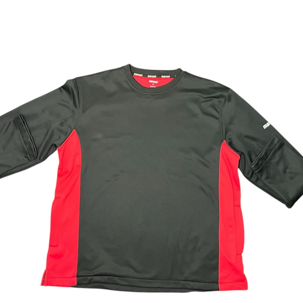 Men's Performance Crewneck Jacket - Black & Red